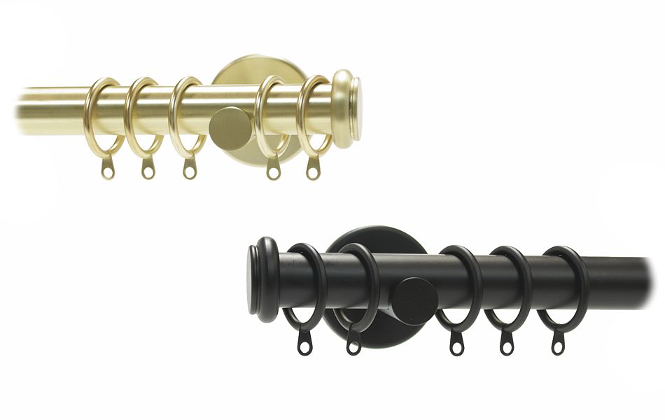black and brushed brass